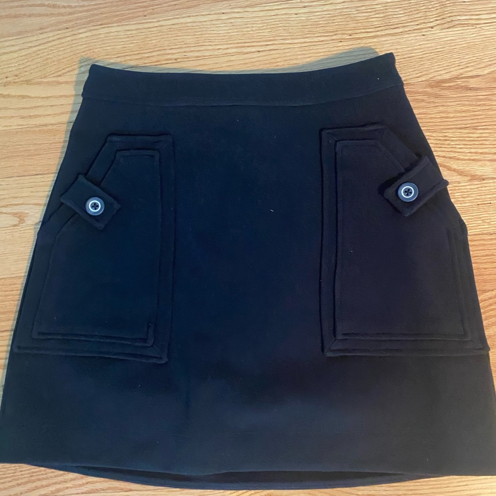 Black mini skirt from Anthropologie